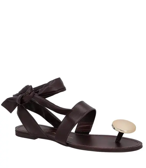 SANDÁLIA RASTEIRA TOE RING LUIZA BARCELOS MARROM