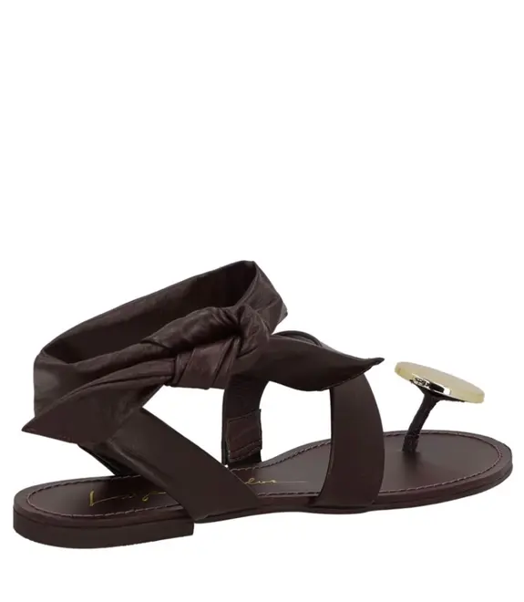 SANDÁLIA RASTEIRA TOE RING LUIZA BARCELOS MARROM