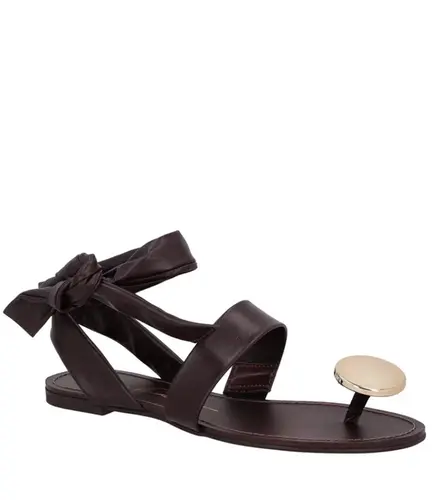 SANDÁLIA RASTEIRA TOE RING LUIZA BARCELOS MARROM