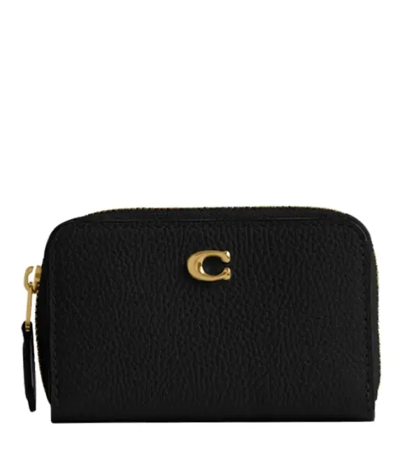 PORTA CARTÃO COACH NEW YORK TABBY ESSENTIAL SMALL ZIP AROUND PRETO