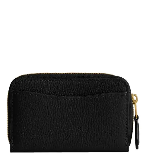 PORTA CARTÃO COACH NEW YORK TABBY ESSENTIAL SMALL ZIP AROUND PRETO