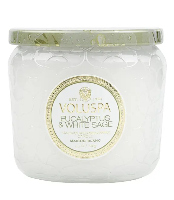 VELA AROMÁTICA POTE VIDRO +35H EUCALYPTUS & WHITE SAGE VOLUSPA