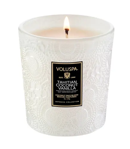 VELA AROMÁTICA COPO VIDRO CLÁSSICO 60H TAHITIAN COCONUT VANILLA VOLUSPA
