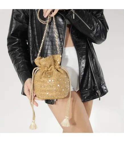 BOLSA PEQUENA BUCKET SAKE SCHUTZ BEGE