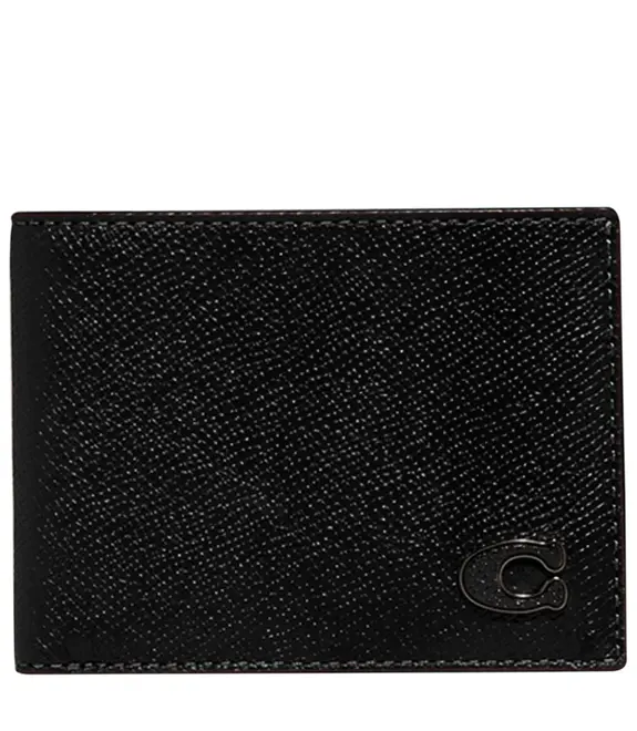 CARTEIRA COACH NEW YORK SLIM BILLFOLD PRETO