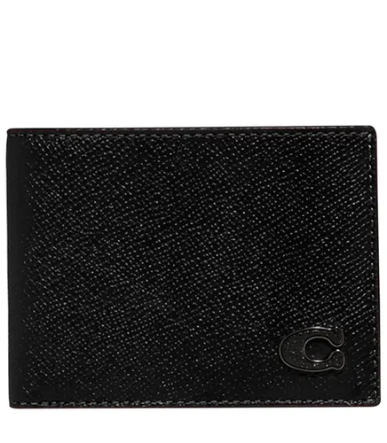 CARTEIRA COACH NEW YORK SLIM BILLFOLD PRETO