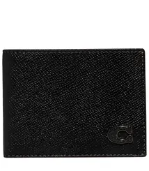 CARTEIRA COACH NEW YORK SLIM BILLFOLD PRETO