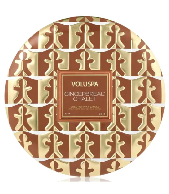 VELA AROMÁTICA LATA 3 PAVIOS 60H GINGERBREAD CHALET VOLUSPA