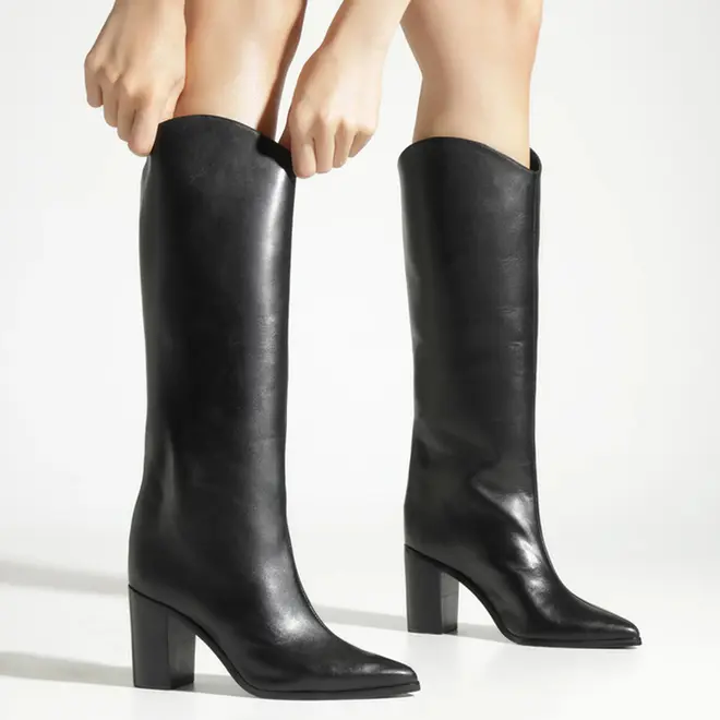 BOTA SALTO BLOCO ALTO MARYANA SCHUTZ PRETO