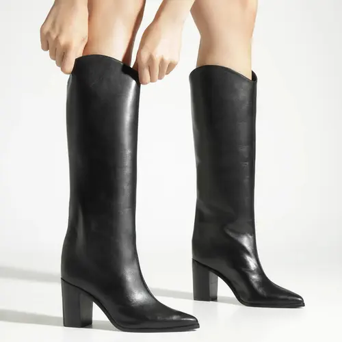 BOTA SALTO BLOCO ALTO MARYANA SCHUTZ PRETO