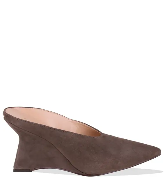 SCARPIN ANABELA SALTO ALTO LUIZA BARCELOS MARROM