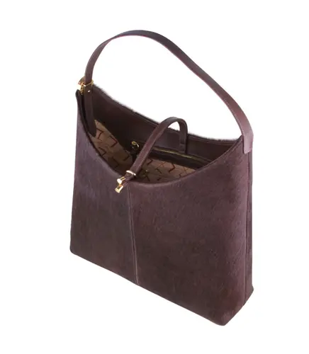 BOLSA HOBO LUIZA BARCELOS MARROM