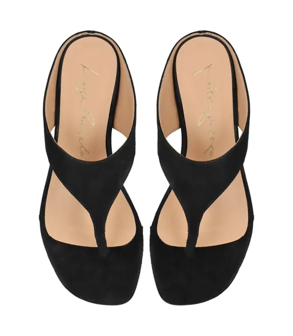 SANDÁLIA SALTO MÉDIO LUIZA BARCELOS PRETO