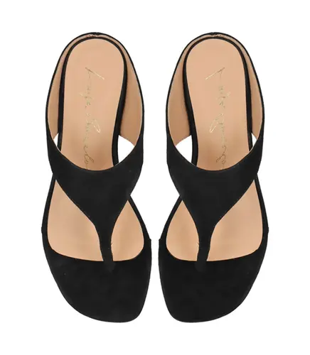 SANDÁLIA SALTO MÉDIO LUIZA BARCELOS PRETO