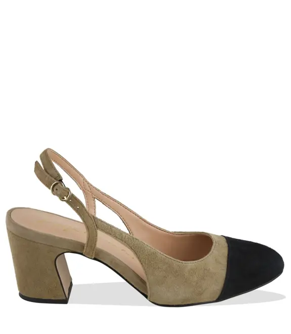 SCARPIN SALTO MÉDIO SLINGBACK LUIZA BARCELOS BEGE