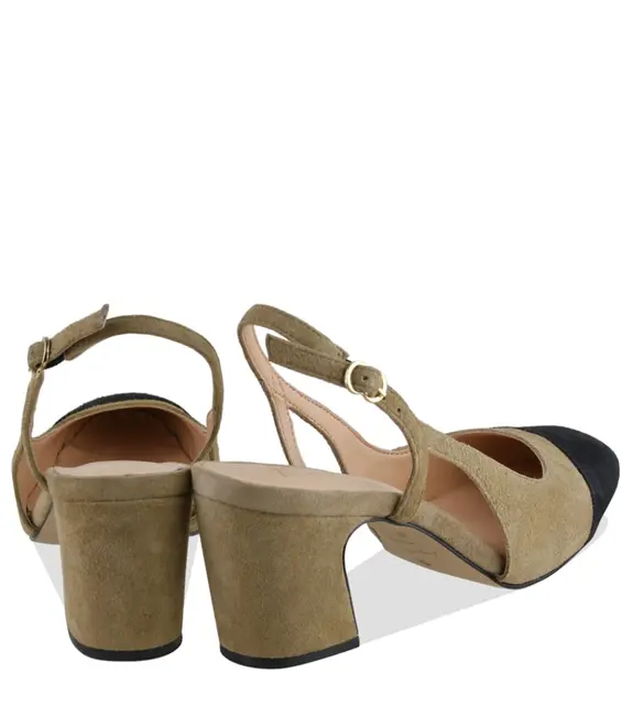 SCARPIN SALTO MÉDIO SLINGBACK LUIZA BARCELOS BEGE