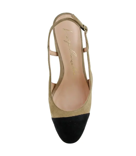 SCARPIN SALTO MÉDIO SLINGBACK LUIZA BARCELOS BEGE