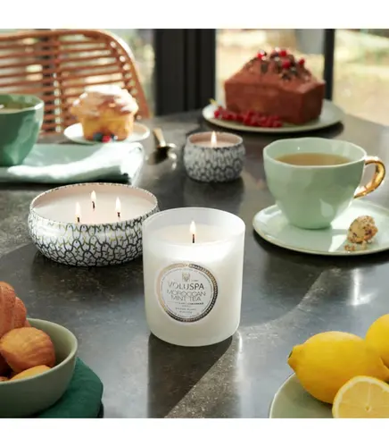 VELA AROMÁTICA LATA 3 PAVIOS 60H MOROCCAN MINT TEA VOLUSPA