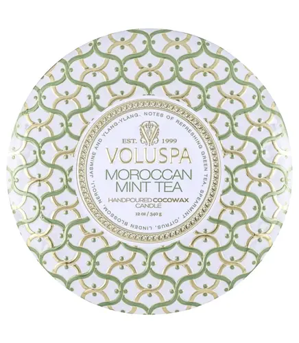 VELA AROMÁTICA LATA 3 PAVIOS 60H MOROCCAN MINT TEA VOLUSPA
