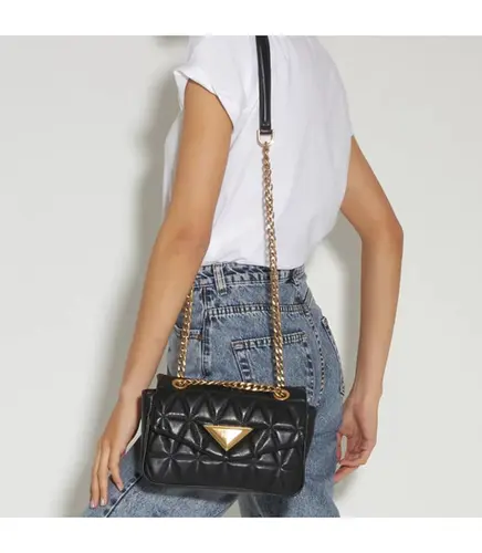 BOLSA MÉDIA MATELASSÊ 944 SCHUTZ PRETO