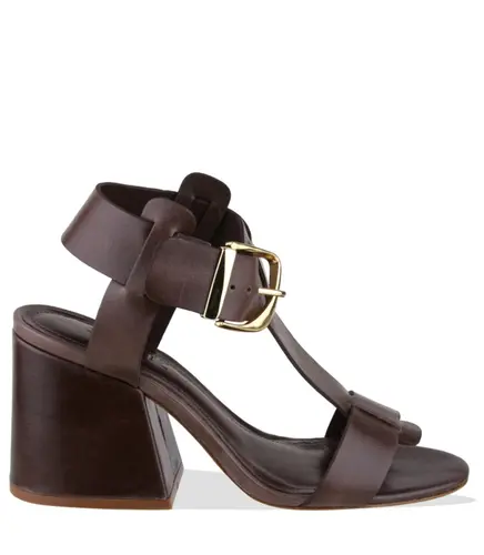 SANDÁLIA SALTO MÉDIO SCHUTZ MARROM
