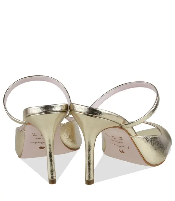 MULE SALTO ALTO ESSENCIAIS LUIZA BARCELOS DOURADO