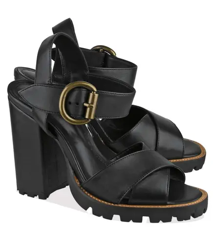 SANDÁLIA SALTO ALTO SCHUTZ PRETO