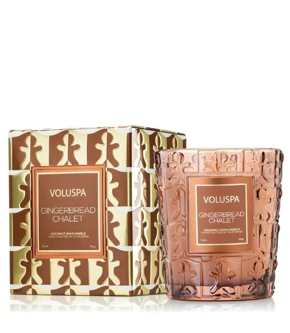 VELA AROMÁTICA COPO CLÁSSICO VIDRO 40H GINGERBREAD CHALET VOLUSPA