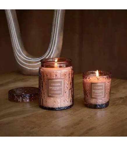 VELA AROMÁTICA COPO CLÁSSICO VIDRO 40H GINGERBREAD CHALET VOLUSPA