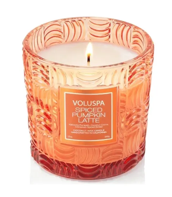 VELA AROMÁTICA COPO VIDRO CLÁSSICO 60H SPICED PUMPKIN LATTE VOLUSPA