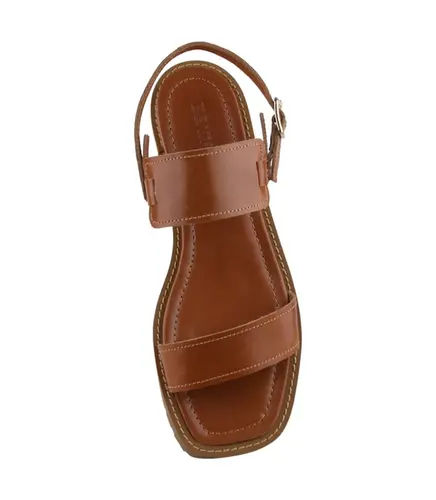 SANDÁLIA FLATFORM SALTO BAIXO BENTANA MARROM