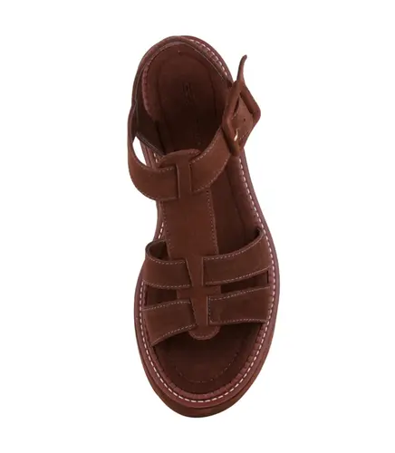 SANDÁLIA FLATFORM SALTO MÉDIO BENTANA MARROM
