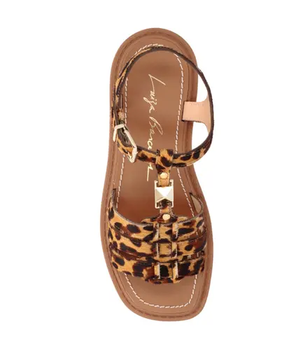 SANDÁLIA FLAT SALTO BAIXO TRATORADA LUIZA BARCELOS ANIMAL PRINT