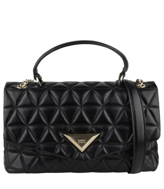 BOLSA MÉDIA MATELASSÊ SCHUTZ PRETO
