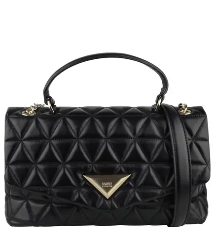 BOLSA MÉDIA MATELASSÊ SCHUTZ PRETO