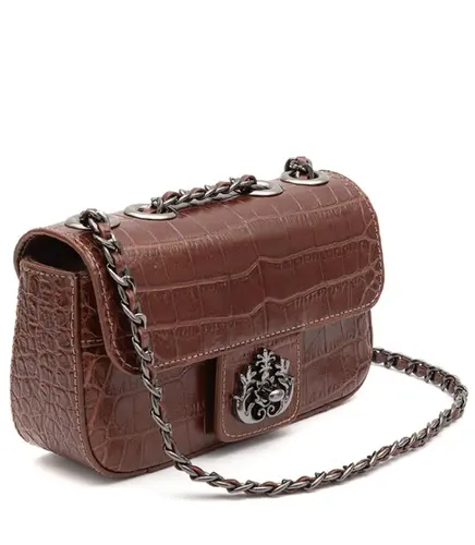 BOLSA PEQUENA ANNE NEW CROCO ISLA MARROM