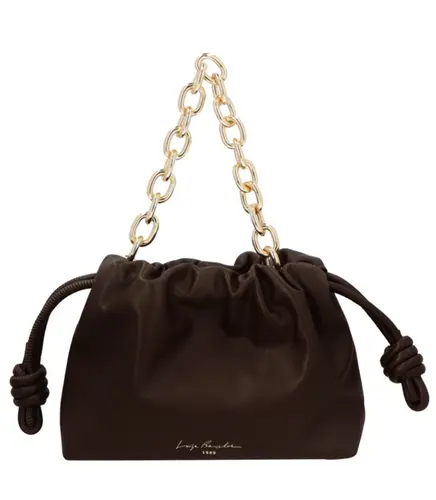 BOLSA PEQUENA SLOUCH LUIZA BARCELOS MARROM