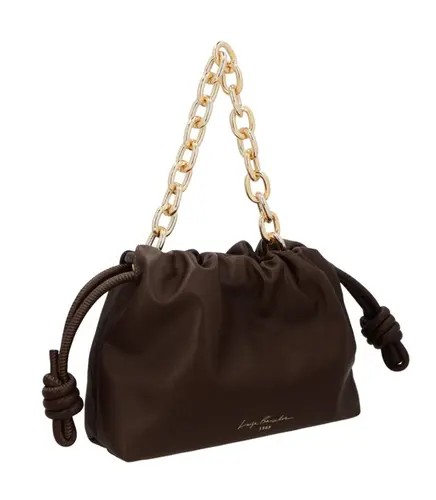 BOLSA PEQUENA SLOUCH LUIZA BARCELOS MARROM