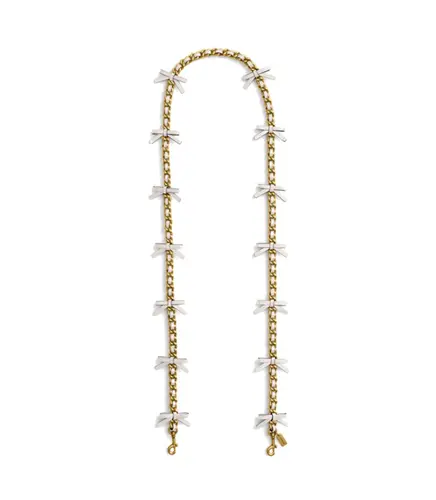 ALÇA LEATHER CHAIN WITH BOWS COACH NEW YORK ESSENTIAL BRANCO