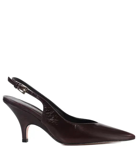SCARPIN SALTO MÉDIO SLINGBACK OLGA PAULA TORRES VINHO