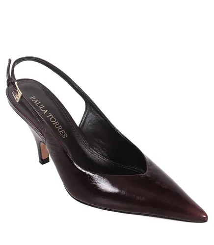 SCARPIN SALTO MÉDIO SLINGBACK OLGA PAULA TORRES VINHO