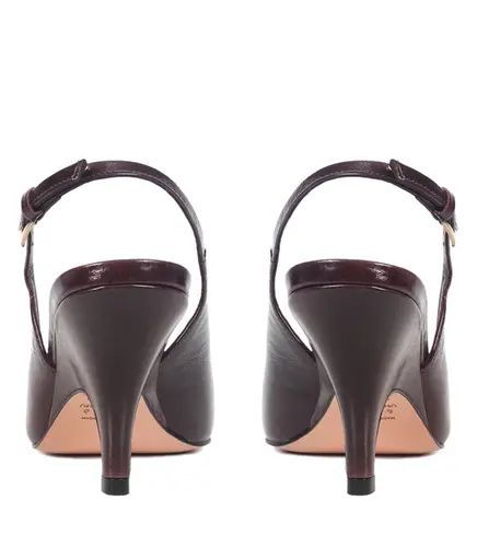 SCARPIN SALTO MÉDIO SLINGBACK OLGA PAULA TORRES VINHO