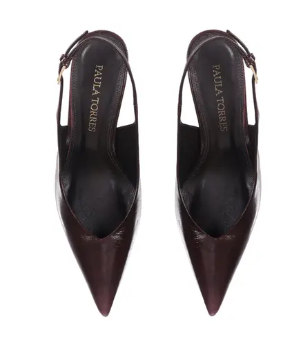SCARPIN SALTO MÉDIO SLINGBACK OLGA PAULA TORRES VINHO
