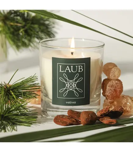 VELA AROMÁTICA COPO CLÁSSICO VIDRO VETIVER LAUB