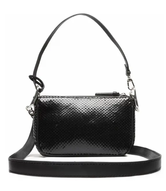 BOLSA CROSSBODY EMMY BRIGHT SNAKE SCHUTZ PRETO
