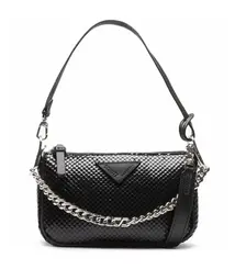 BOLSA CROSSBODY EMMY BRIGHT SNAKE SCHUTZ PRETO