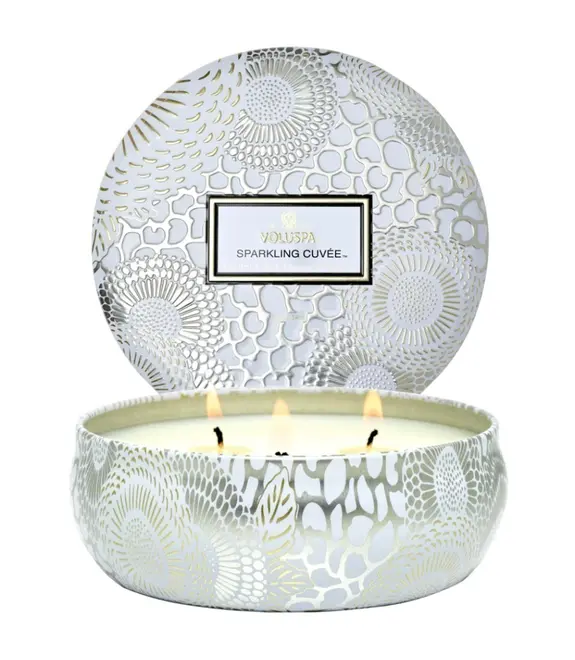 VELA AROMÁTICA LATA 3 PAVIOS 60H SPARKLING CUVEE VOLUSPA