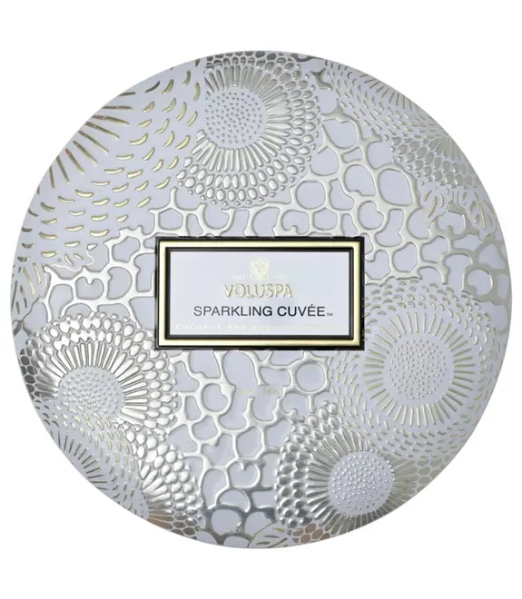 VELA AROMÁTICA LATA 3 PAVIOS 60H SPARKLING CUVEE VOLUSPA