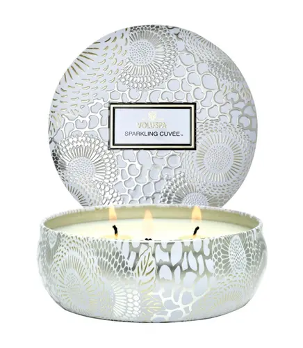 VELA AROMÁTICA LATA 3 PAVIOS 60H SPARKLING CUVEE VOLUSPA