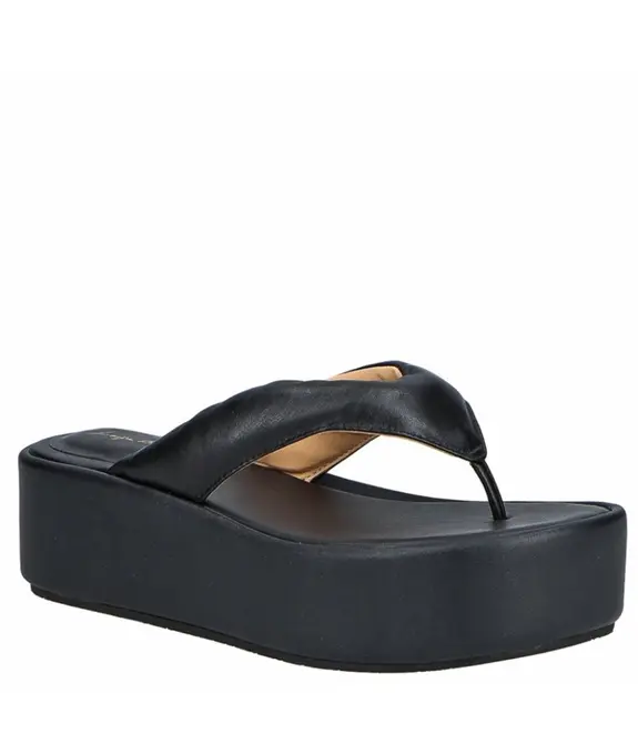 SANDÁLIA FLATFORM SALTO MÉDIO LUIZA BARCELOS PRETO